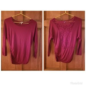 💜 Charlotte Russe Lace Back Top